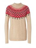 Marken-Kuschel-Pullover beige-pink