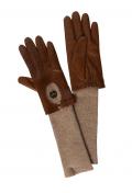 Marken-Lammnappaleder-Handschuhe cognac