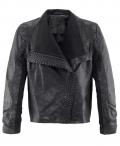 Marken-Lammnappalederjacke schwarz Gr. S