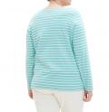 Marken-Langarmshirt türkis-gestreift