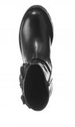 Marken-Leder-Bikerboots schwarz