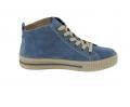 Marken-Leder-High-Top-Sneaker blau