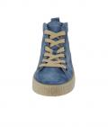 Marken-Leder-High-Top-Sneaker blau