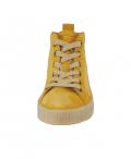 Marken-Leder-High-Top-Sneaker gelb