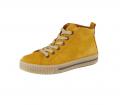 Marken-Leder-High-Top-Sneaker gelb