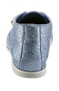 Marken-Leder-Slipper hellblau-metallic