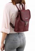 Marken-Lederrucksack bordeaux