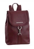 Marken-Lederrucksack bordeaux