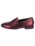 Marken-Lederslipper rot-metallic