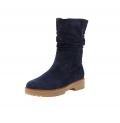 Marken-Lederstiefel mit Warmfutter blau Gr. 35 EU / 2.5 UK