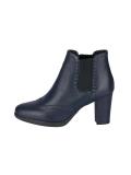 Marken-Lederstiefelette marine