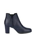 Marken-Lederstiefelette marine