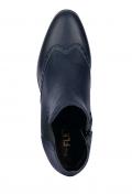 Marken-Lederstiefelette marine