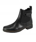 Marken-Lederstiefelette schwarz Größe 36 EU / 3.5 UK