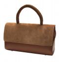 Marken-Ledertasche cognac