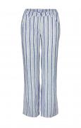 Marken-Leinenhose blau-weiß