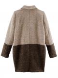 Marken-Mantel dunkelbraun-beige