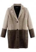 Marken-Mantel dunkelbraun-beige