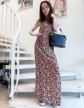 Marken-Maxi-Druckkleid schwarz-bunt Gr. S