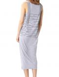 Marken-Maxikleid grau