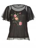 Marken-Meshshirt+Top »Layden« schwarz