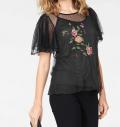 Marken-Meshshirt+Top »Layden« schwarz