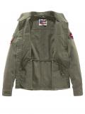 Marken-Military-Style-Jacke oliv