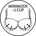 Marken-Minimizer-Bügel-BH schwarz