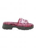 Marken-Pantolette mit Strass pink