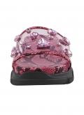 Marken-Pantolette mit Strass pink