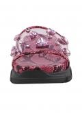 Marken-Pantolette mit Strass pink