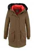 Marken-Parka mit Webpelz khaki Gr. S