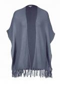 Marken-Poncho rauchblau Gr. XS