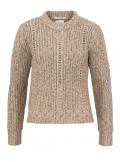 Marken-Pullover beige