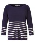 Marken-Pullover blau-weiß gestreift