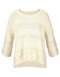 Marken-Pullover ecru