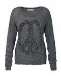 Marken-Pullover grau