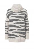 Marken-Pullover grau-beige