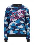 Marken-Pullover mit Pailletten bunt