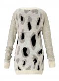 Marken-Pullover offwhite-bunt