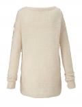 Marken-Pullover wollweiß
