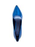 Marken-Pumps blau-metallic