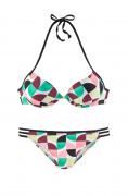 Marken-Push-Up-Bikini bunt D-Cup