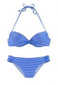 Marken-Push-Up-Bikini weiß-blau Gr. 36 C-Cup