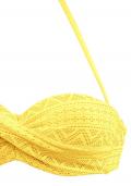 Marken-Push-up-Bandeau-Bikini gelb B-Cup