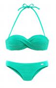 Marken-Push-up-Bandeau-Bikini türkis Gr.34  B-Cup