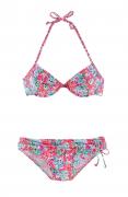 Marken-Push-up-Bikini pink-bunt