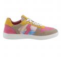 Marken-Rindleder-Sneaker pink-bunt