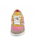 Marken-Rindleder-Sneaker pink-bunt
