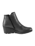 Marken-Rindnappaleder-Stiefelette anthrazit